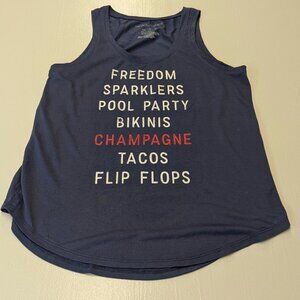 Grayson Threads Size Small Navy Patriotic Graphic Tank